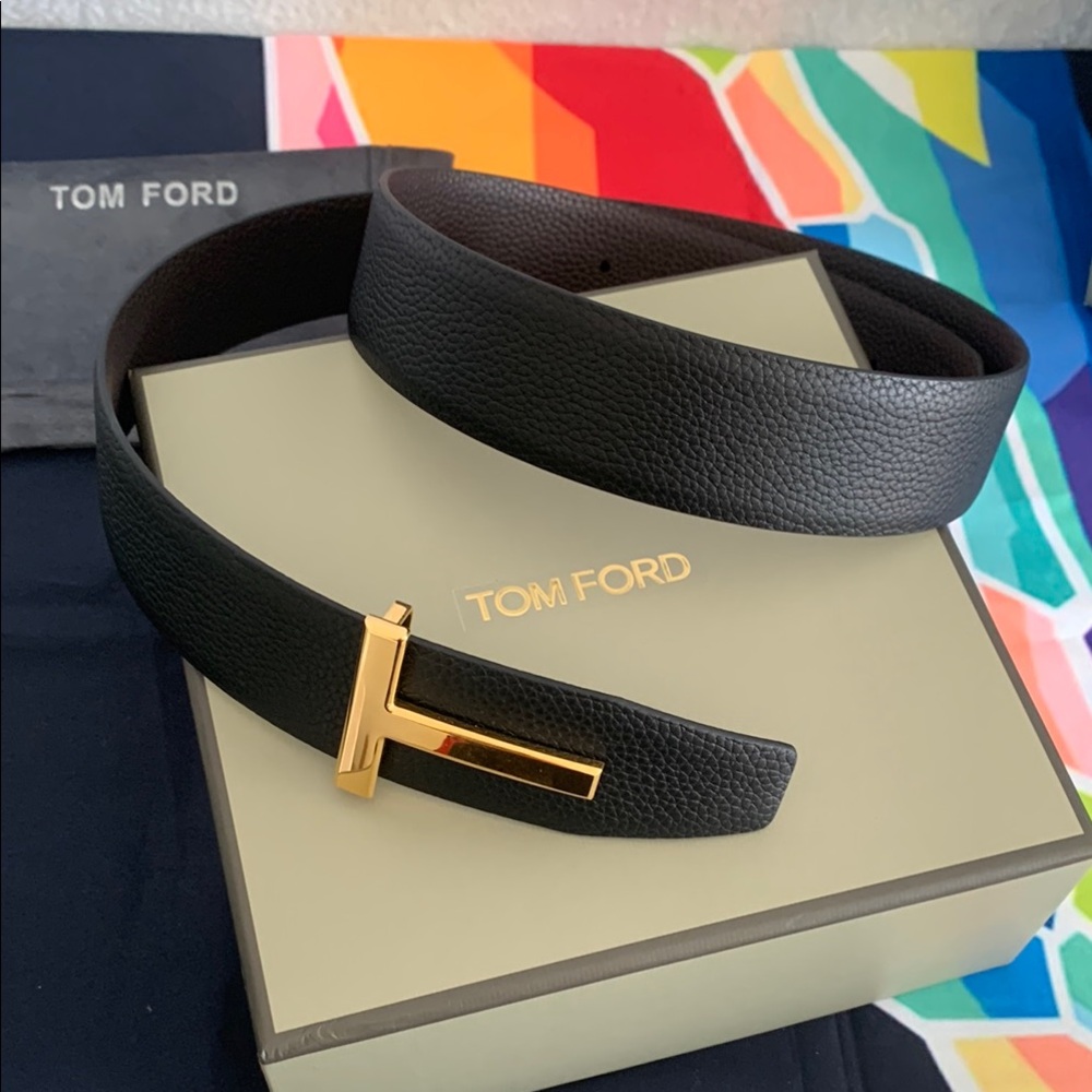 Tom Ford Black Leather Belt